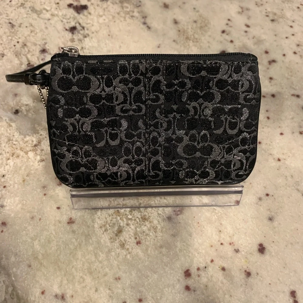 Coach Black and Gray Wristlet